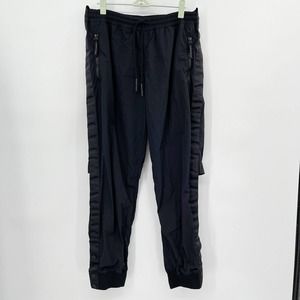 Athleta Allyson Felix Legend Track Pant Black Sz‎ M Mesh Trim Softshell Drawcord